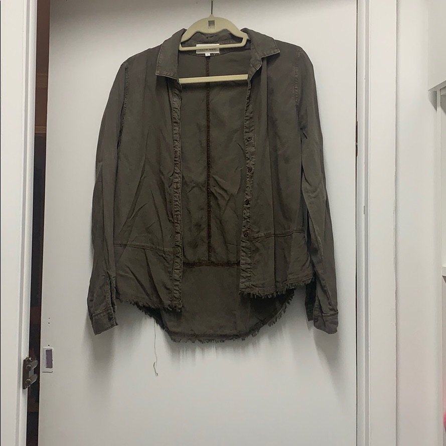 Brown Frayed Edge Light Jacket